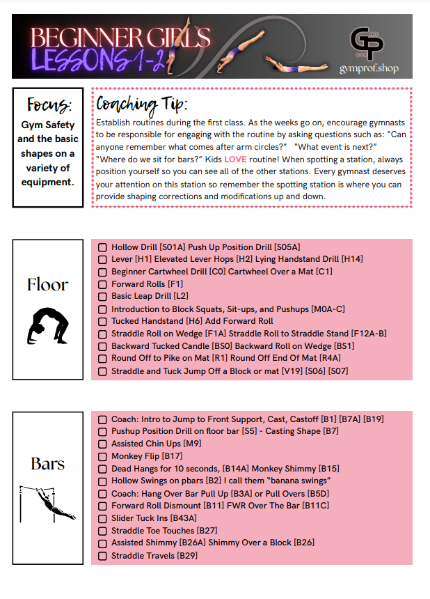 Beginner Lesson Plans 1-8 Combined